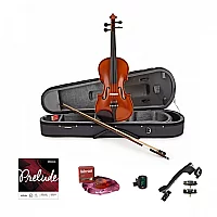 Yamaha V5SA Acoustic Violin Outfit Full Size and Accessories Bundle