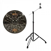 Meinl 20 Classics Custom Dark Crash Cymbal and Gear4music Boom Arm Stand Black