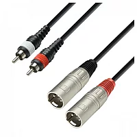 Adam Hall 3 STAR Twin XLR M to RCA Cable 6m