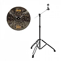 Meinl 17 Classics Custom Dark Crash Cymbal and Gear4music Boom Arm Stand Black