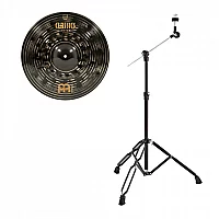 Meinl 16 Classics Custom Dark Crash Cymbal and Gear4music Boom Arm Stand Black