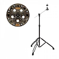 Meinl 16 Classics Custom Dark Trash China and Gear4music Boom Arm Stand Black