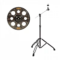Meinl 16 Classics Custom Dark Trash Crash and Gear4music Boom Arm Stand Black