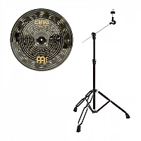 Meinl 18 Classics Custom Dark Heavy China and Gear4music Boom Arm Stand Black