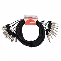 Studiospares 8Way XLR F 6.35mm TRS M Loom 5m