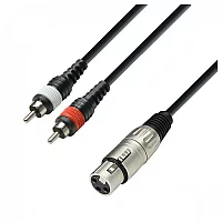 Adam Hall 3 STAR XLR F to RCA Cable 6m