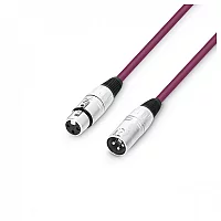 Adam Hall 3 STAR XLR Microphone Cable 50cm Purple
