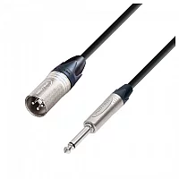 Adam Hall 5 STAR Neutrik XLR M to Unbalanced TS 14 Jack Cable 5m