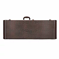 Deluxe Electric Guitar Case by Gear4music Dark Brown