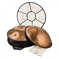 Meinl Sonic Energy Sensory Handpan Stainless Steel Bb2 Amara 9 Notes 432 Hz Vintage Copper