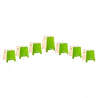 Nino Percussion Stackable Classroom Cajon Group Rhythm Set 7 Pieces