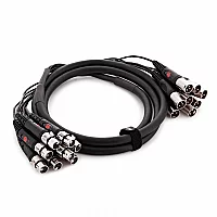 Studiospares 8Way Loom XLR M XLR F Balanced 2.5m