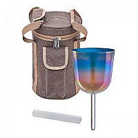 Meinl Sonic Energy 4.5 Essence Solfeggio Crystal Singing Bowl Mi 528 Hz Sunrise Blue