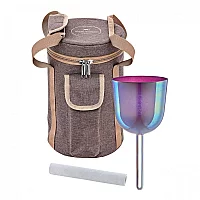 Meinl Sonic Energy 3.75 Essence Solfeggio Crystal Singing Bowl Sol 741 Hz Lavender Purple