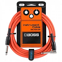 Boss 10ft AngledStraight Instrument Cable Orange