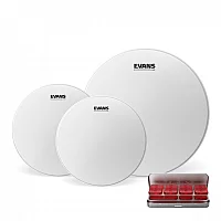 Evans G2 Coated Standard Tom Pack 12 13 16 Heads and EQ PODS Pack