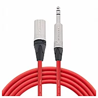 Studiospares Pro Neutrik XLR Male Balanced Jack Mogami Cable 5m Red