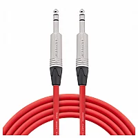 Studiospares Pro Neutrik Balanced Stereo Jack Mogami Cable 2.5m Red
