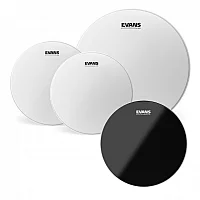 Evans G2 Coated Standard Tom Pack 12 13 16 Heads and 14 Hydraulic Black Snare Head