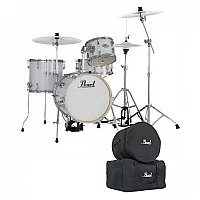 Pearl Midtown 4pc Compact Set With Hardware and Bags Pure White