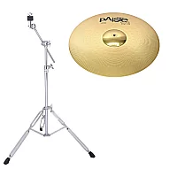 Paiste 101 Brass 20 Ride Cymbal and Boom Stand