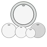Remo Emperor Clear Complete Pack 10 12 14 Heads w20 P3 Free 14 Ambassador
