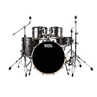 Natal Arcadia Poplar 5pc UFX 22 Drum Kit wHardware Grey Strata