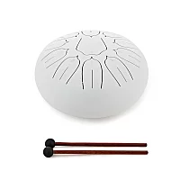Gear4music Life 10 Steel Tongue Drum 11 Notes DMajor White