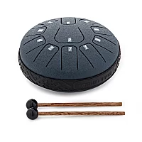 Gear4music Life 6 Steel Tongue Drum 11 Notes D Major Navy Blue