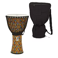 Toca 14 Djembe Freestyle Rope Tuned Kente Cloth with Bag