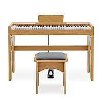 Keynote Junior Digital Piano and Stool Light Oak