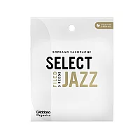DAddario Organic Select Jazz Filed Soprano Saxophone Reeds 2S 3 Pack