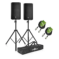 ElectroVoice ELX20012P 12 Active PA Speaker Bundle with Stands and Cables