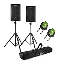 LD Systems ICOA 12 A 12 Active PA Speaker Bundle with Stands and Cables