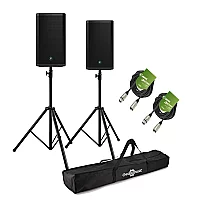 Mackie Thrash212 12 Active PA Speaker Bundle with Stands and Cables