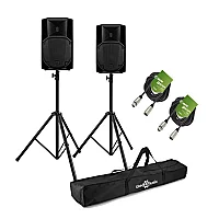 RCF ART 732A MK5 12 Active PA Speaker Bundle with Stands and Cables