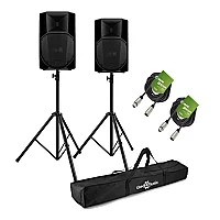 RCF ART 745A MK5 15 Active PA Speaker Bundle with Stands and Cables