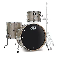 DW Collectors Series 3Piece Shell Pack Nickel Sparkle Glass Chrome Hardware