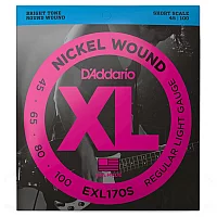 DAddario EXL170S Nickel Wound Bass Light 45100 Short Scale