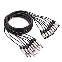 Studiospares 8Way XLR M 6.35mm TRS M Loom 2.5m