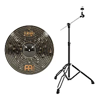 Meinl 19 Classics Custom Dark Crash Cymbal and Gear4music Boom Arm Stand Black