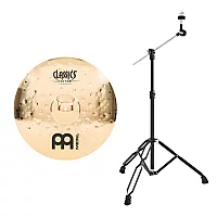 Meinl Classics Custom Extreme Metal 18 Crash and Gear4music Boom Arm Stand Black