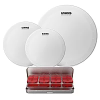 Evans HD Dry Standard Tom Pack 12 13 16 Heads and EQ PODS