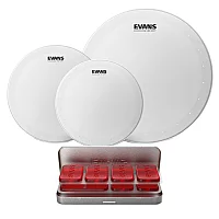 Evans HD Dry Rock Tom Pack 10 12 16 Heads and EQ PODS