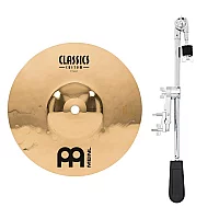 Meinl Classics Custom 8 Splash Cymbal and Gear4music Deluxe Weighted Cymbal Grabber Arm