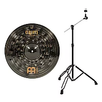 Meinl Classics Custom Dark 18 Crash Cymbal and Gear4music Boom Arm Stand Black