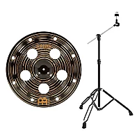 Meinl 18 Classics Custom Dark Trash China Cymbal and Gear4music Boom Arm Stand Black