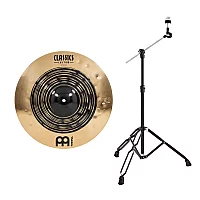 Meinl Classics Custom Dual 16 Crash Cymbal and Gear4music Boom Arm Stand Black