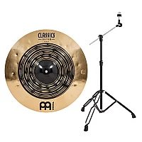 Meinl Classics Custom Dual 18 Crash Cymbal and Gear4music Boom Arm Stand Black