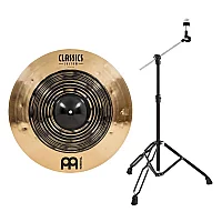 Meinl Classics Custom Dual 20 Crash Cymbal and Gear4music Boom Arm Stand Black